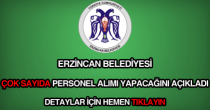 Erzincan Belediyesi personel alımı