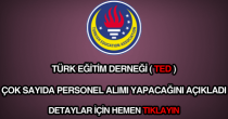 Türk Eğitim Derneği personel alımı