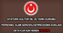 Atatürk Kültür Dil ve Tarih Yüksek Kurumu personel alımı